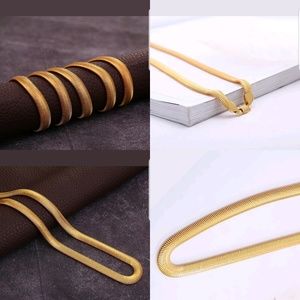 18K Yellow Gold Filled Snake Chain men/women